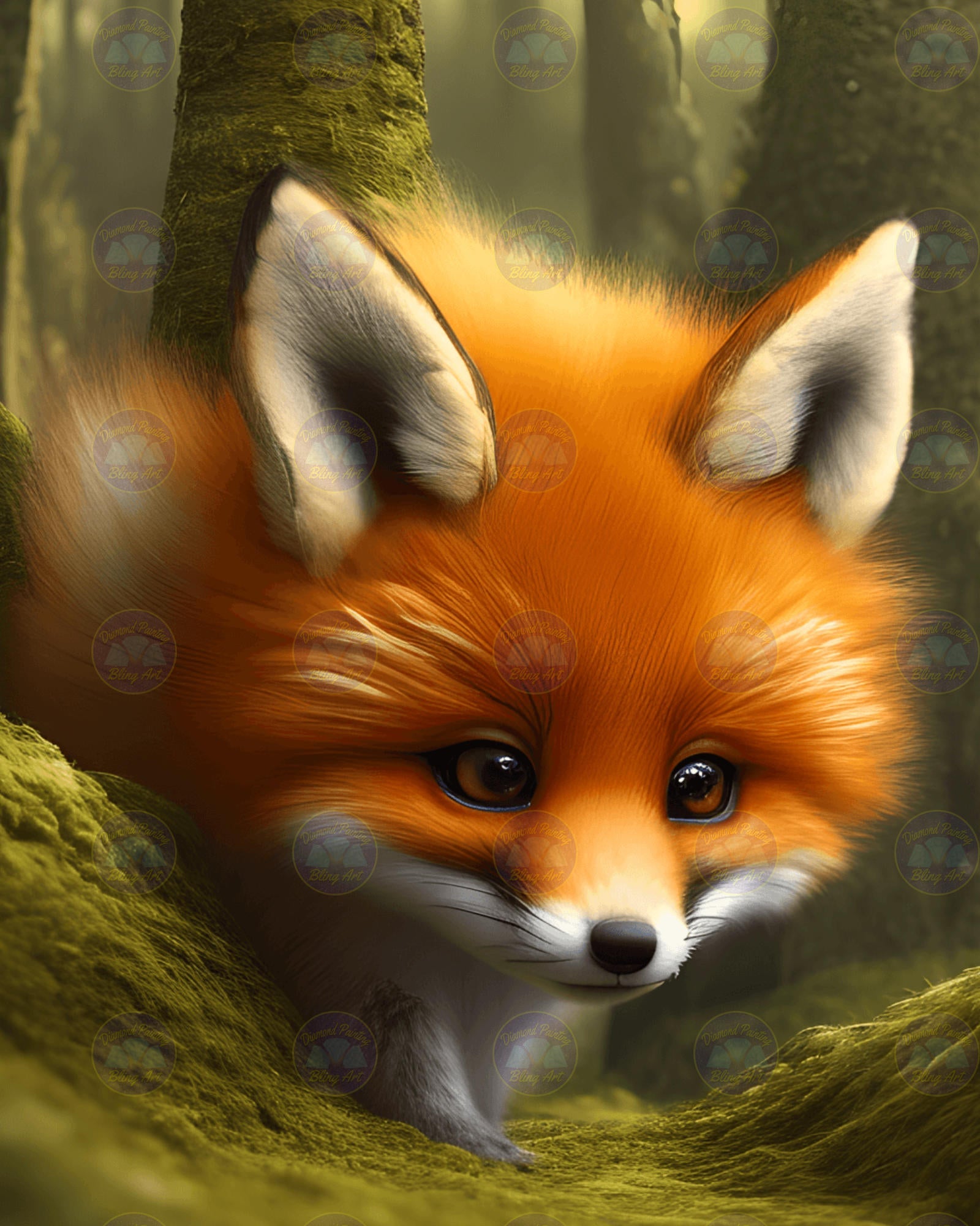 Fluffy Fox  Diamond Painting Bling Art